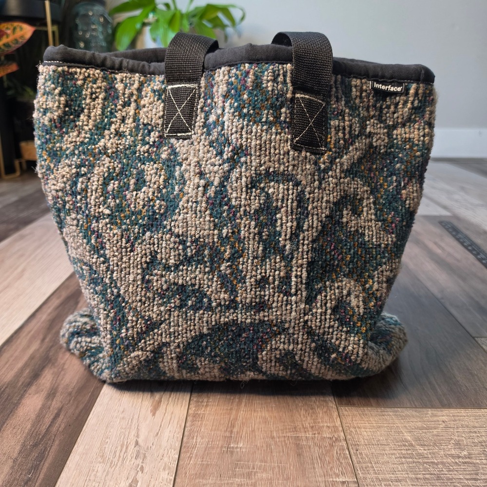 Interface Carpet Texture Tote Bag Unisex OS Blue Tan Abstract Excellent Unique